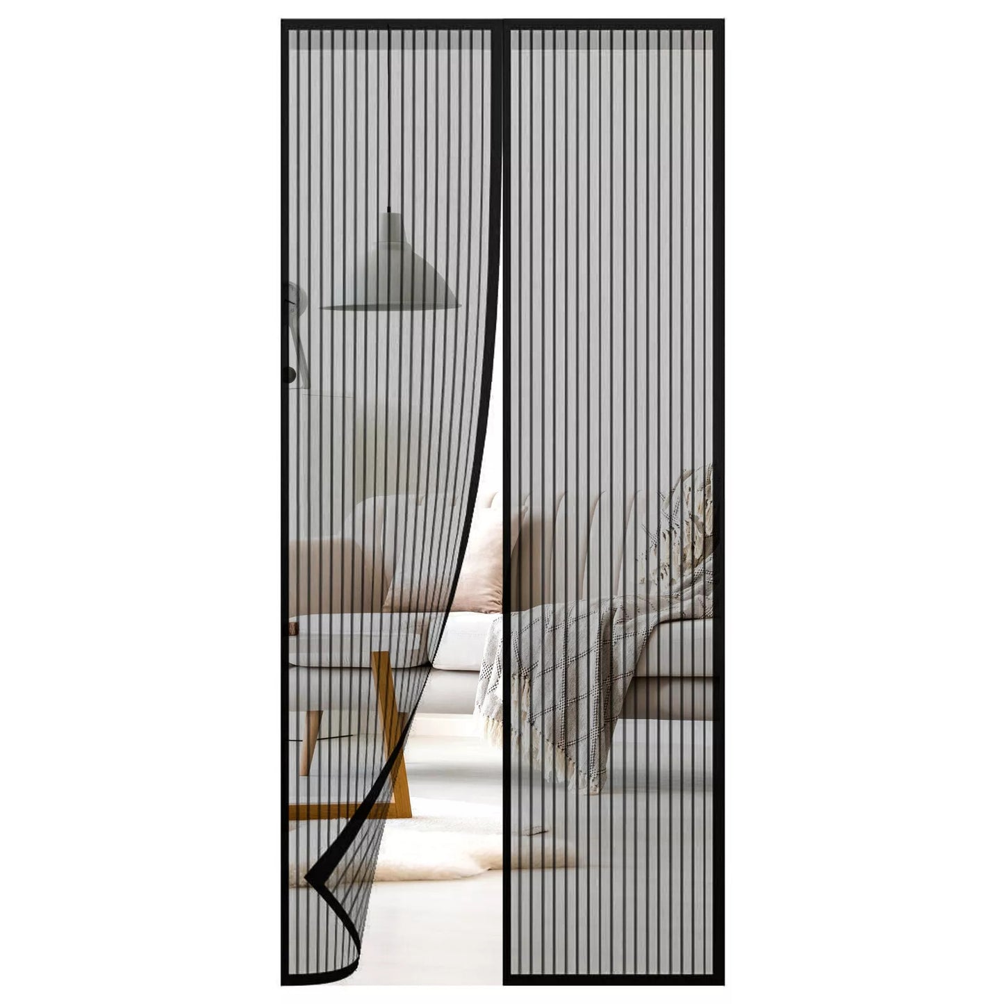 Curtain Door Magnetic Mesh Net Screen Easy Fastening Mosquito Fly Insects Bugs