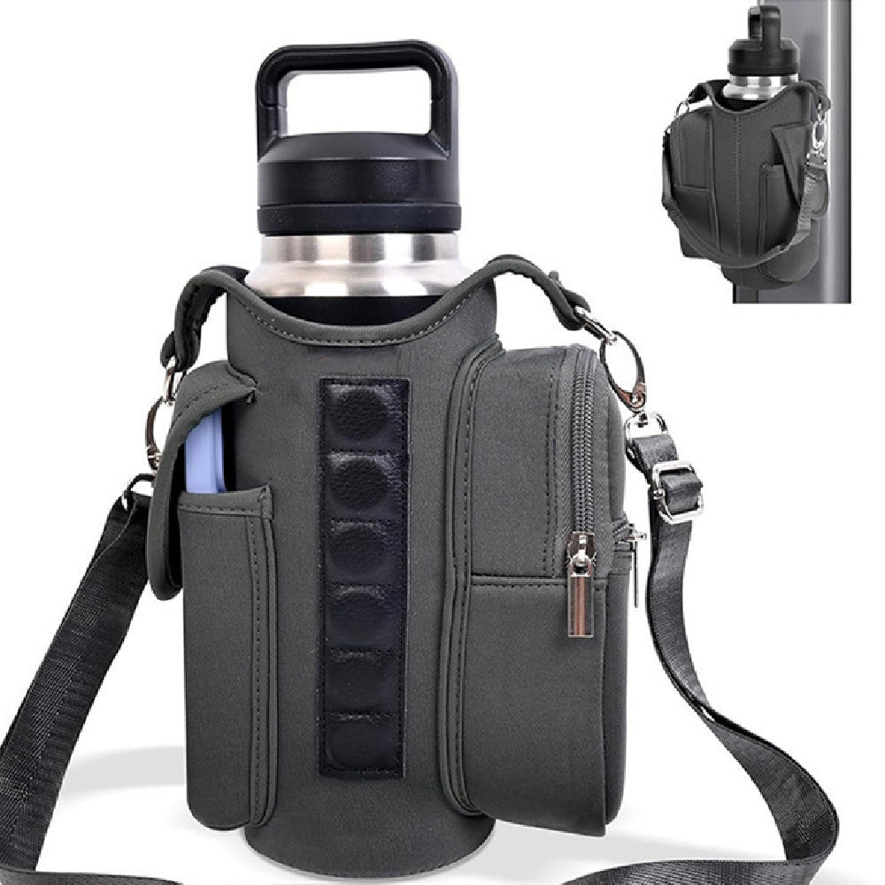 Portable Sports Kettle Bag – Anti-Collision Crossbody Water Bottle Holder with Adjustable Strap & Cup Protection
