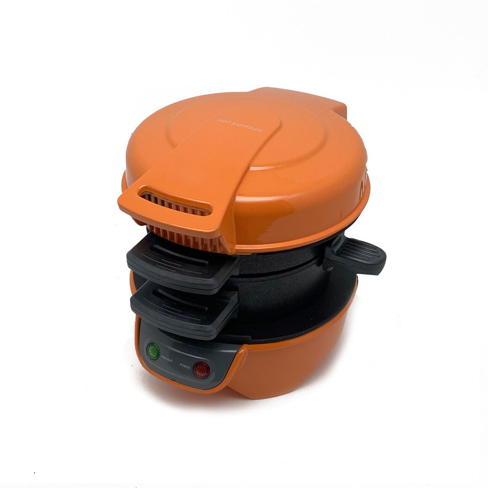 3‑in‑1 Breakfast Sandwich & Waffle Maker with Egg Cooker Ring