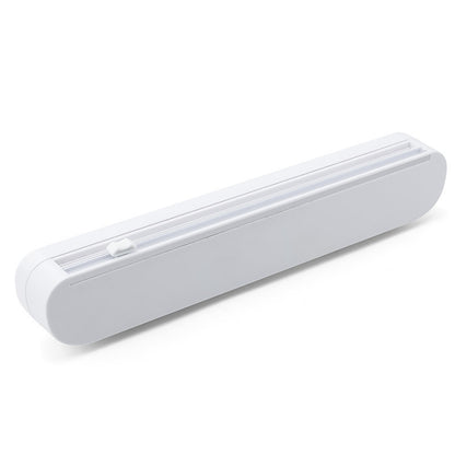 Suction Cup Plastic Wrap Cutter – Household Kitchen Cling Film Dispenser with Safe Slide Blade
