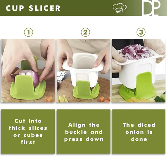 Cup Slicer Fruit, Chopping Cup And Cup Cutter For Fruits For Strawberries, Apple, Grape And Banana - Chopper Vegetable Cutter Cup, Food Slicers