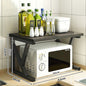 2 3 Tier Microwave Oven Rack Stand Storage Holder Kitchen Corner Shelf Black