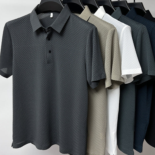 Men’s Ice Silk Mesh T-Shirt – Breathable, Quick-Dry Summer Top