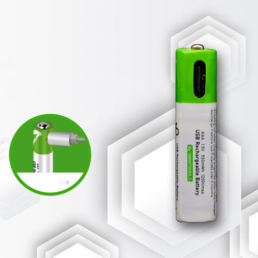 1.5 V USB-Rechargeable AAA Batteries – Long-Life Lithium | Includes USB Cable & Storage Case