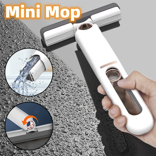 Mini Squeeze Mop – Portable Floor & Glass Cleaner for Home, Car & Desk