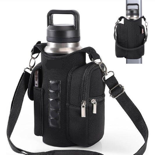 Portable Sports Kettle Bag – Anti-Collision Crossbody Water Bottle Holder with Adjustable Strap & Cup Protection