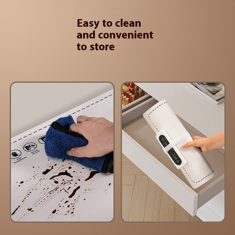 Foldable Heating Insulation Board – Flexible Silicone Electric Warmer Pad for Dishes, Desk, & More