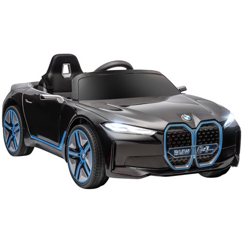 BMW i4 Licensed 12V Kids Electric Ride-On w/ Portable Battery - Black